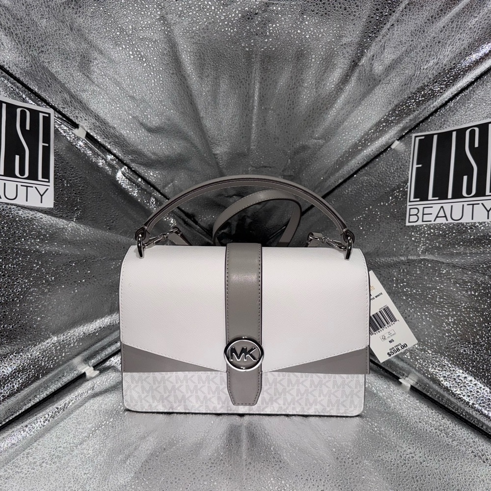 Michael Kors (NWT): Greenwich —White and Gray Women's Bag